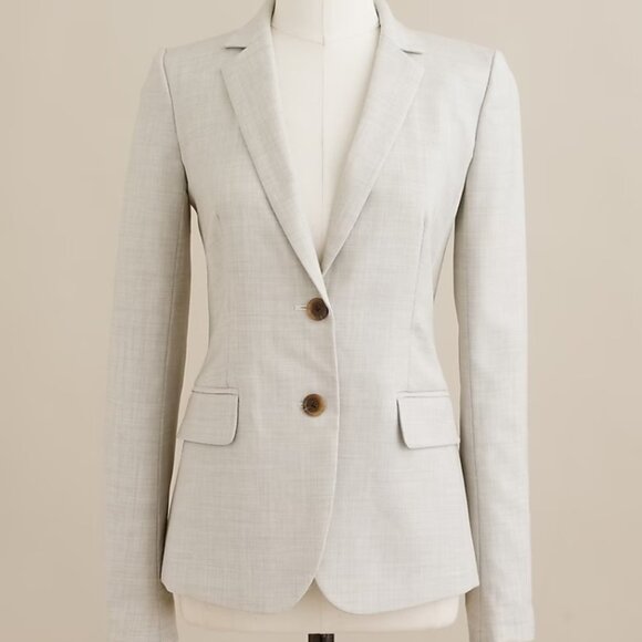 J. Crew Jackets & Blazers - NWOT J Crew 1035 Super 120s Merino Wool Blazer Light Heather Gray,  6 Small